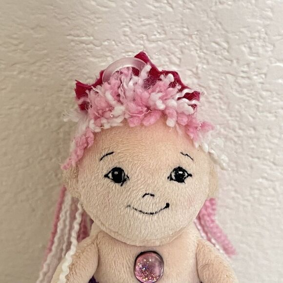Douglas Cuddle Toys Mermaid Plush Doll Yarn Hair Purple Sparkle 10" - Picture 5 of 10